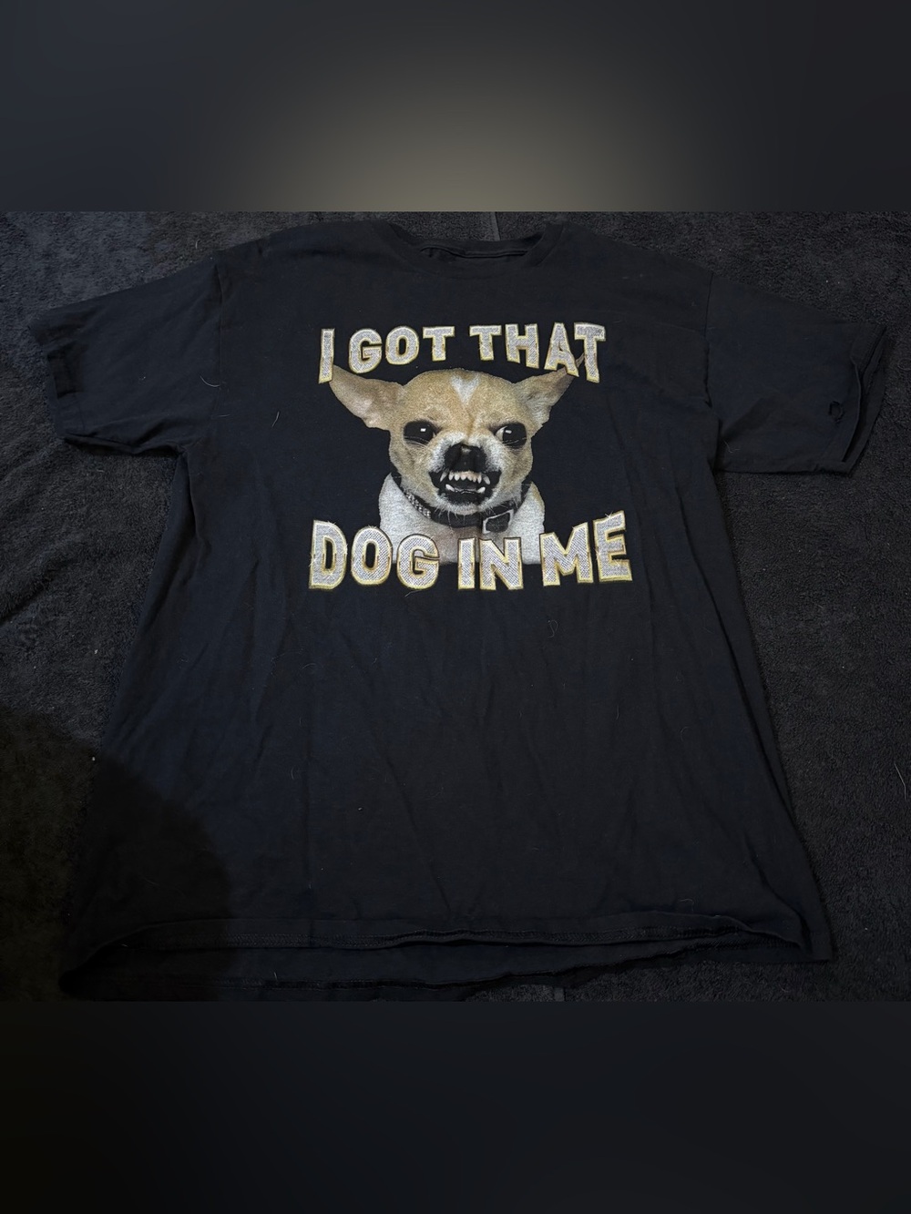 I Got That Dog In Me Black Graphic Dog T-Shirt